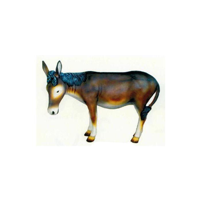 großer brauner Esel lebensgroß Dekorationsfigur