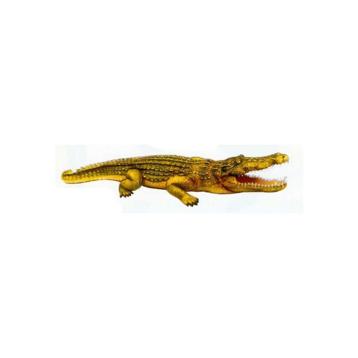 großes Krokodil mit offenem Maul lebensgroß Deko- & Werbefigur