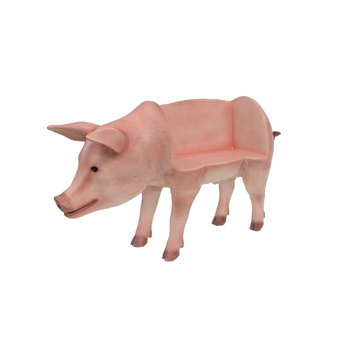 Rosa Schwein Sitz für Kinder lebensgroß Sitzmöglichkeit
