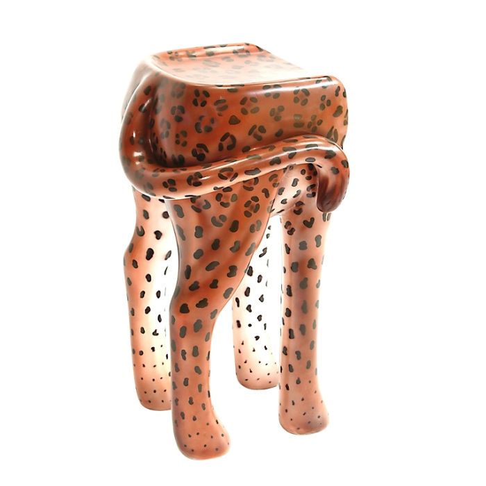 Hocker Leopard verkleinert Sitzmöglichkeit