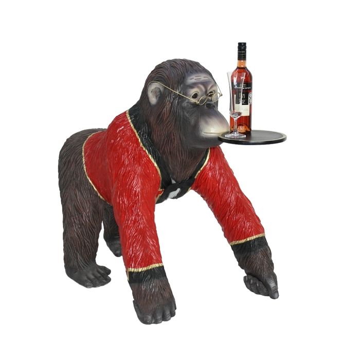 Orangutan Butler lebensgroß Deko- & Werbefigur