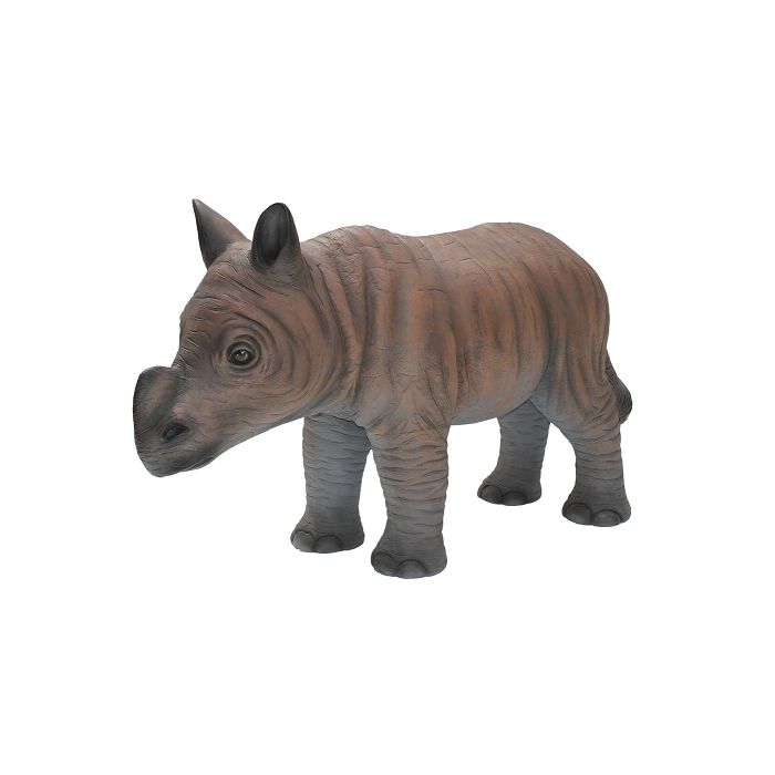 Baby Nashorn stehend lebensgroß Dekorationsfigur