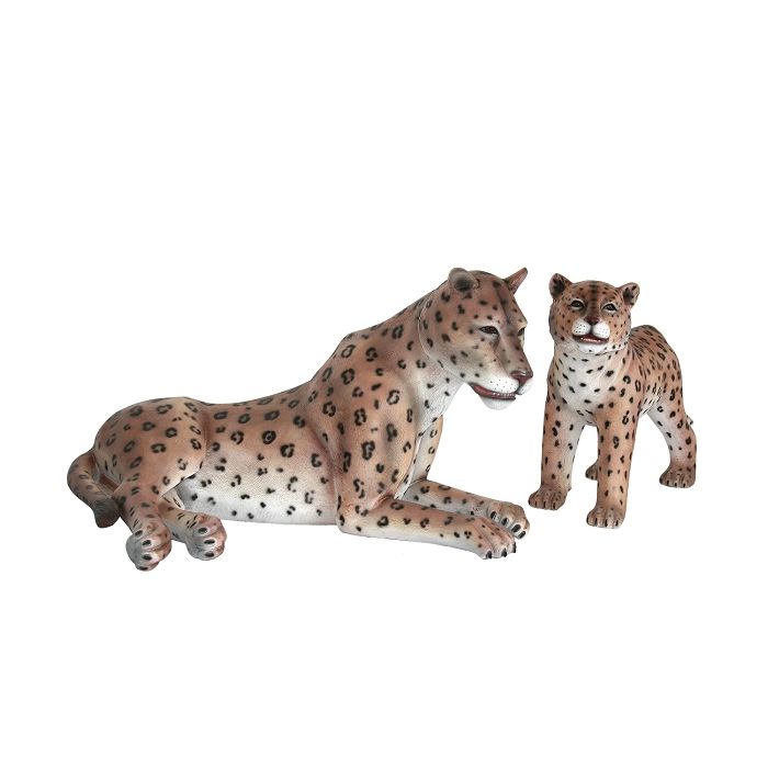Gepard mit Baby lebensgroß Deko- & Werbefigur