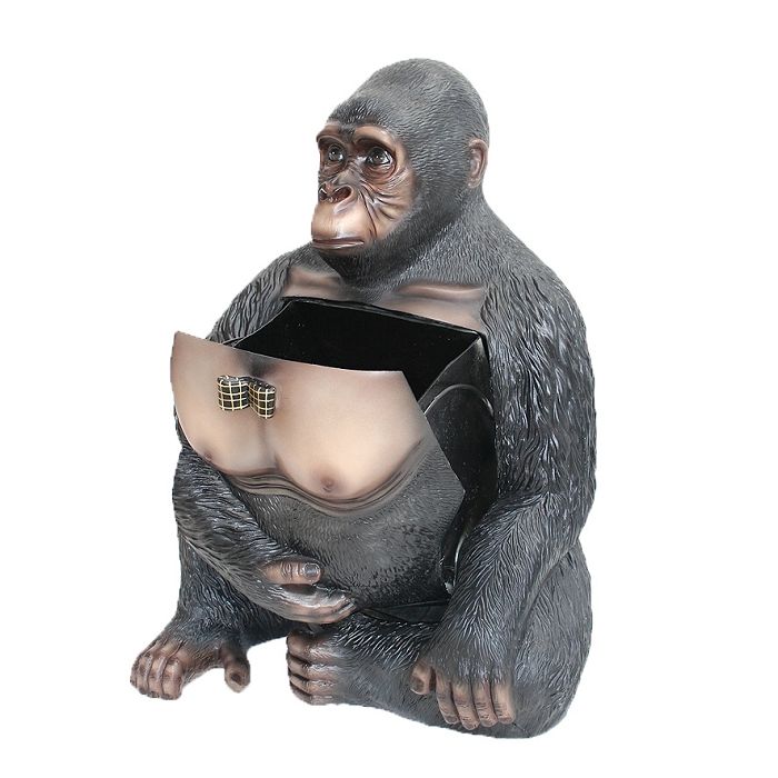 Gorilla Abfalleimer lebensgroß Abfalleimer