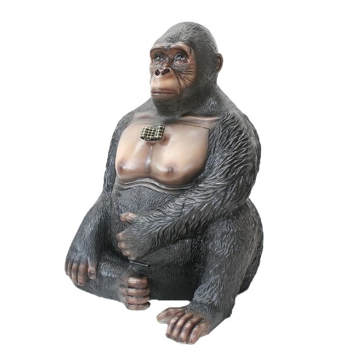 Gorilla Abfalleimer lebensgroß Abfalleimer