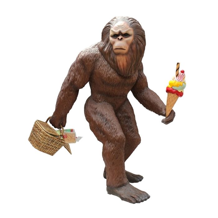 Big Foot mit Eis und Korb lebensgroß Deko- & Werbefigur