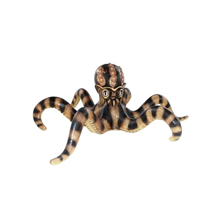 Braun schwarzer Oktopus lebensgroß Deko- & Werbefigur