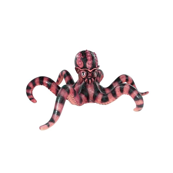 Rot schwarzer Oktopus lebensgroß Deko- & Werbefigur