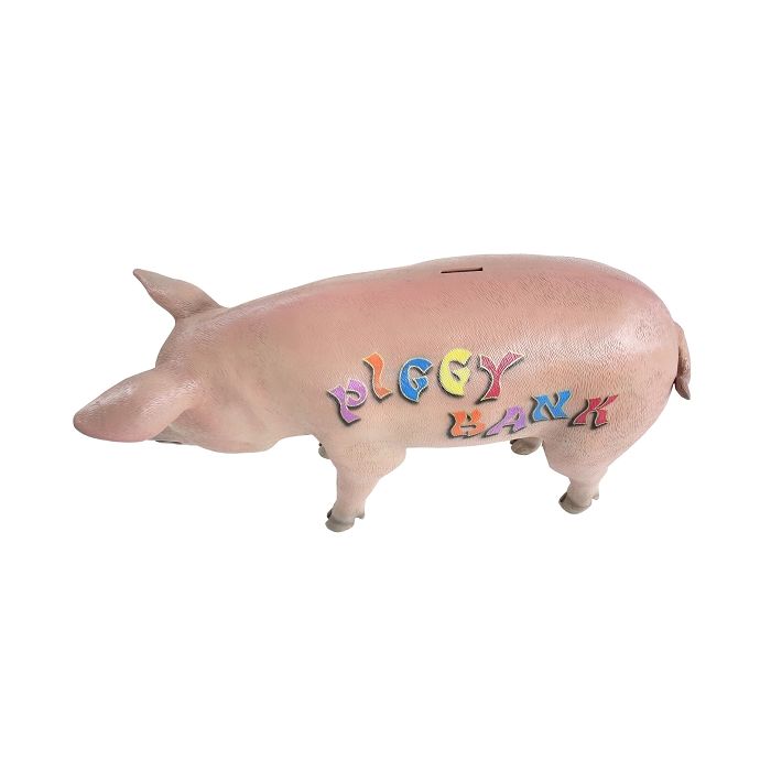 Rosa Sparschwein groß lebensgroß Dekorationsfigur