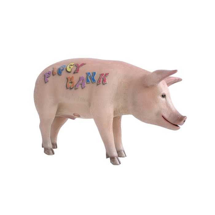 Rosa Sparschwein groß lebensgroß Dekorationsfigur