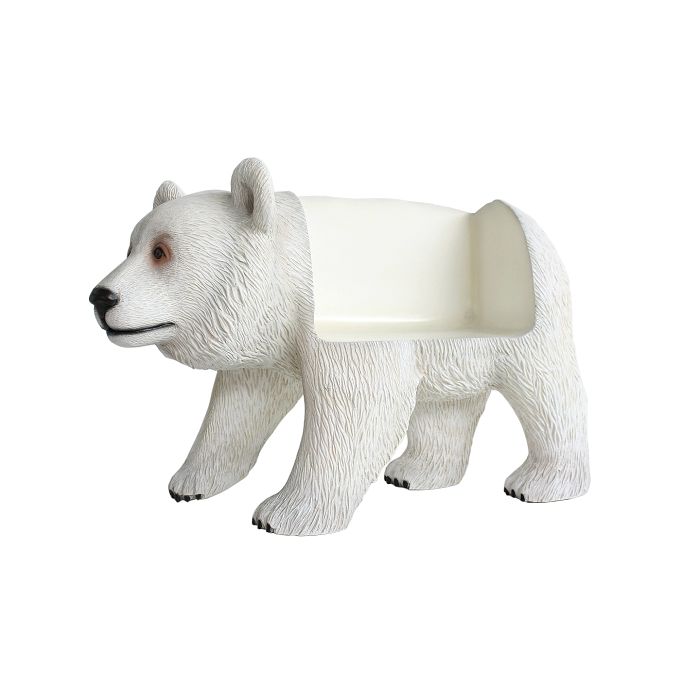 Polarbär Sitz für Kinder lebensgroß Sitzmöglichkeit