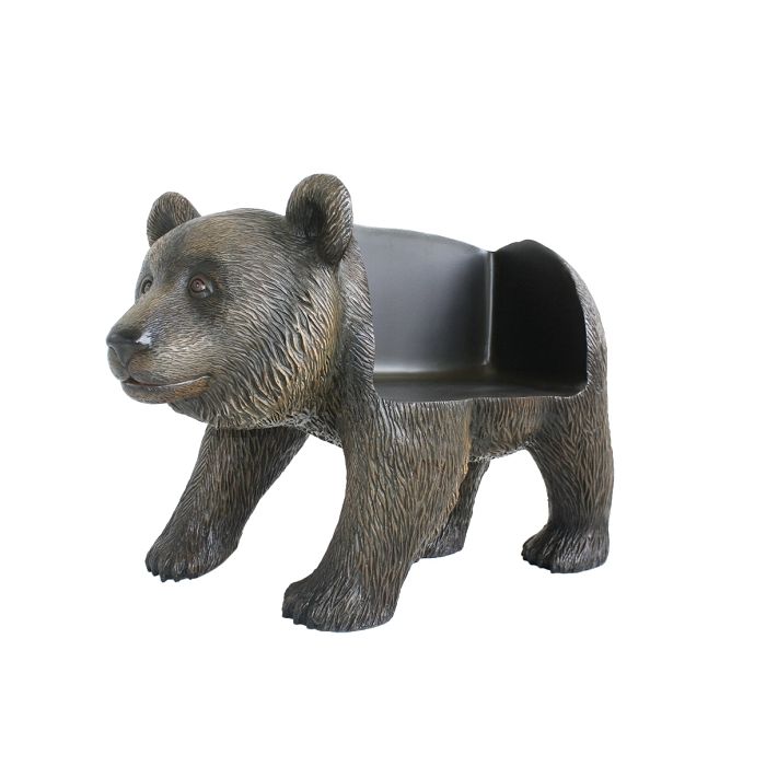 Braunbär Sitz für Kinder lebensgroß Sitzmöglichkeit