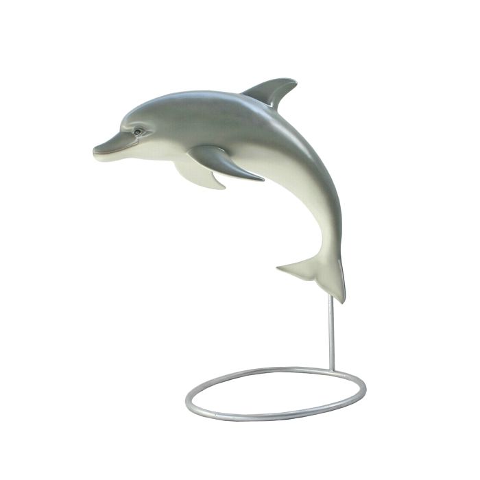 Delfin Fontäne auf Ständer lebensgroß Springbrunnen & Brunnen & Fontänen