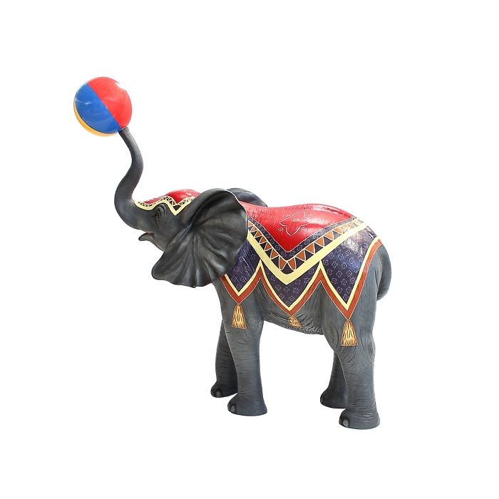 Elefant Circus mit Ball lebensgroß Deko- & Werbefigur
