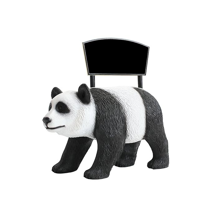 BabyPanda mit Angebotsschild lebensgroß Angebotstafel