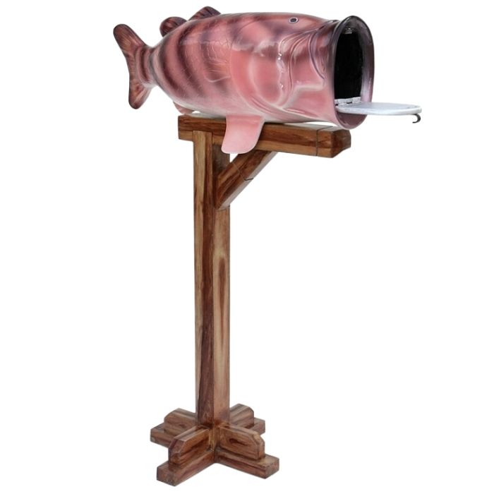 Briefkasten rosa Fisch lebensgroß Briefkasten