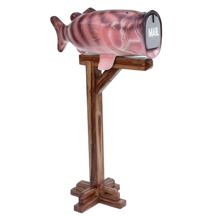 Briefkasten rosa Fisch lebensgroß Briefkasten