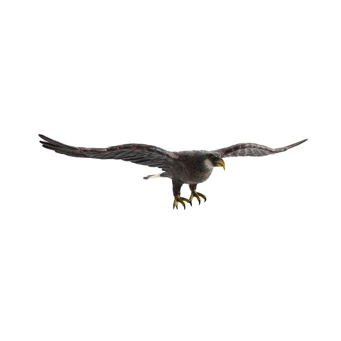 Goldener Adler fliegend Angriffsposition lebensgroß Deko- & Werbefigur
