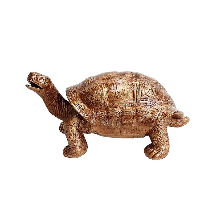 Goldene Schildkröte lebensgroß Dekorationsfigur