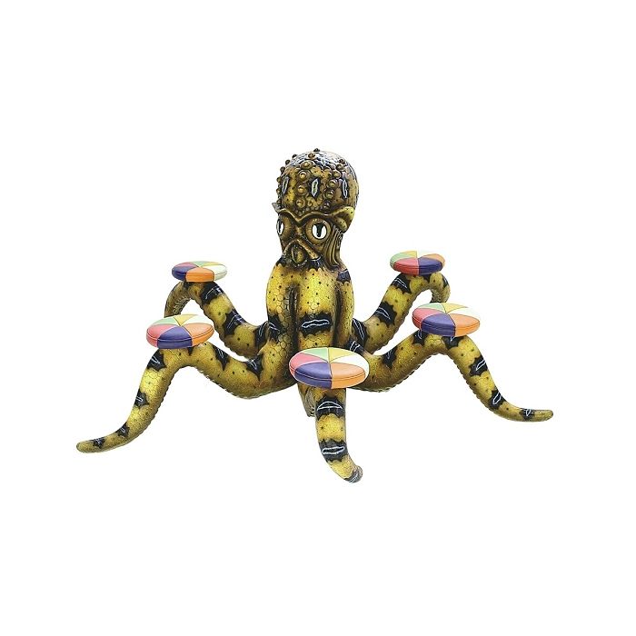 Gelber Oktopus mit 6 Sitzen lebensgroß Sitzmöglichkeit