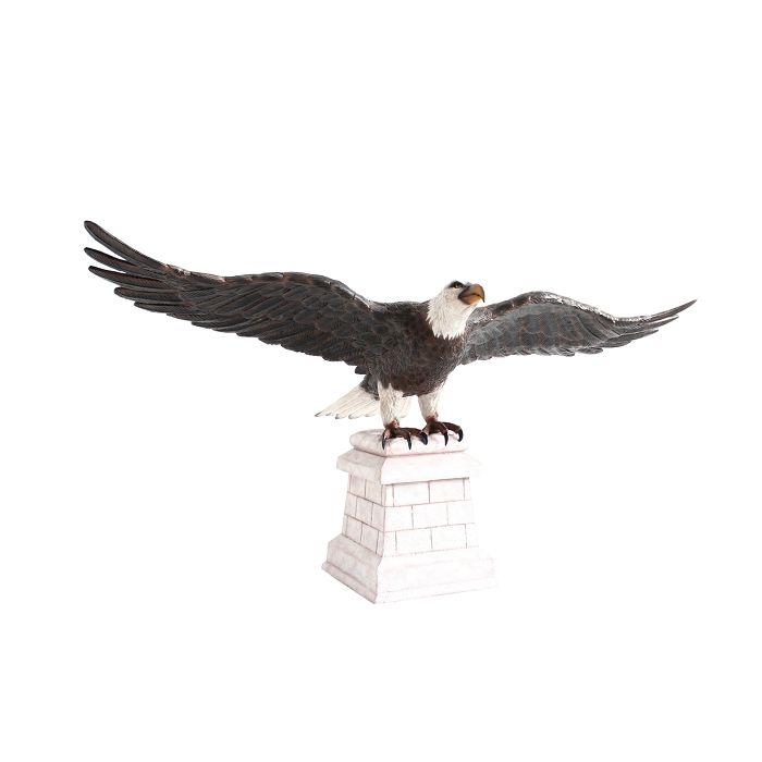 Weißköpfiger Adler auf Stein lebensgroß Deko- & Werbefigur
