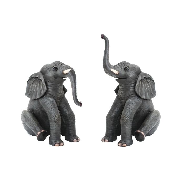 Elefant sitzend  lebensgroß Deko- & Werbefigur