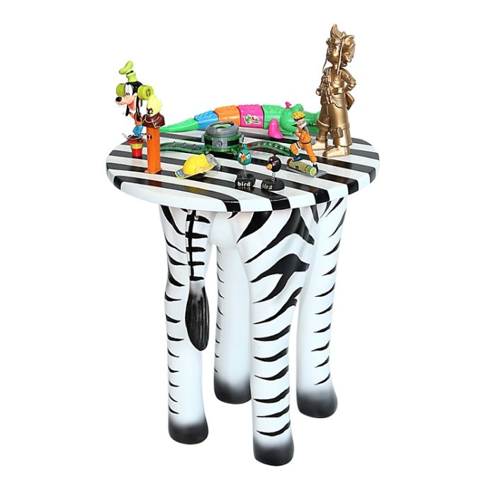 Tisch Zebra für Kinder verkleinert Tisch