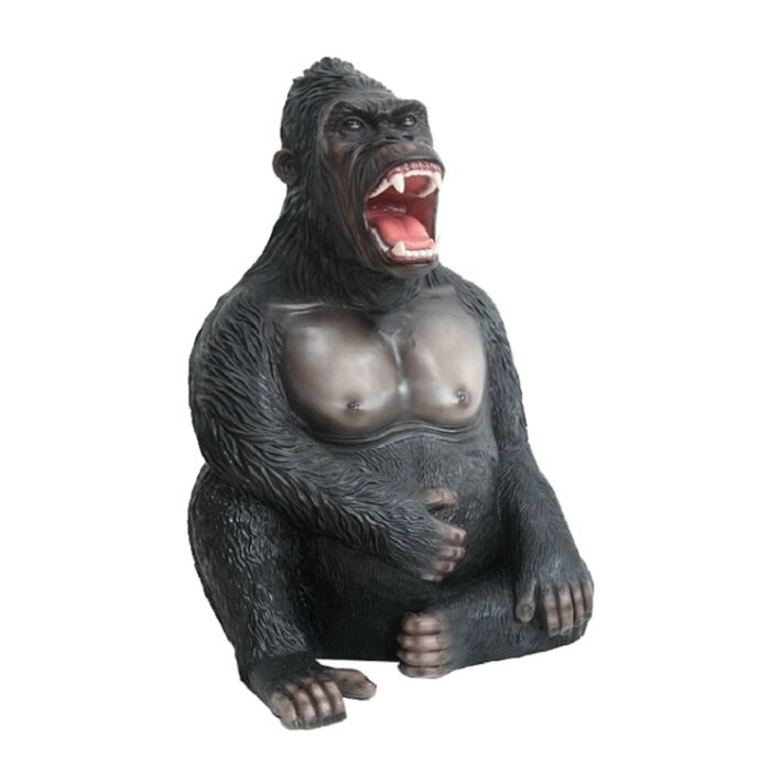 Gorilla sitzend  lebensgroß Deko- & Werbefigur