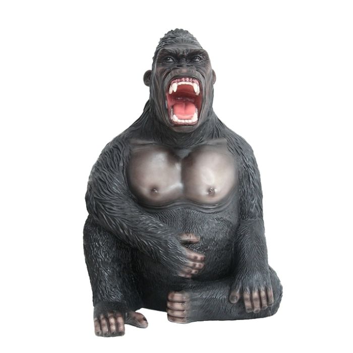 Gorilla sitzend  lebensgroß Deko- & Werbefigur