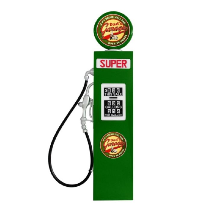 Oldschool Tankstelle Grün als Wanddeko verkleinert Dekorationsfigur