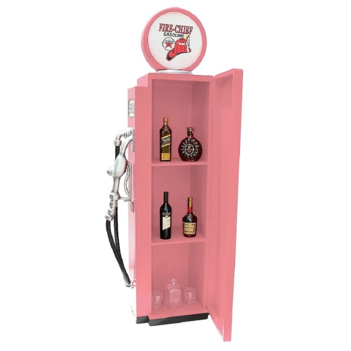 Retro Zapfsäule Rosa als Schrank verkleinert Aufbewahrung