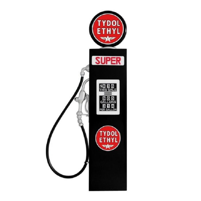 Route 66 Zapfsäule Schwarz als Wanddeko verkleinert Dekorationsfigur