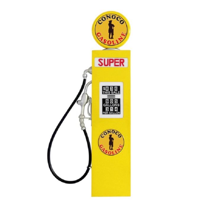 Retro Tankstelle Gelb als Wanddeko verkleinert Dekorationsfigur
