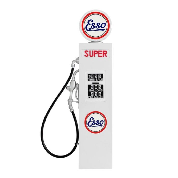 Retro Tankstelle Weiß als Wanddeko verkleinert Dekorationsfigur
