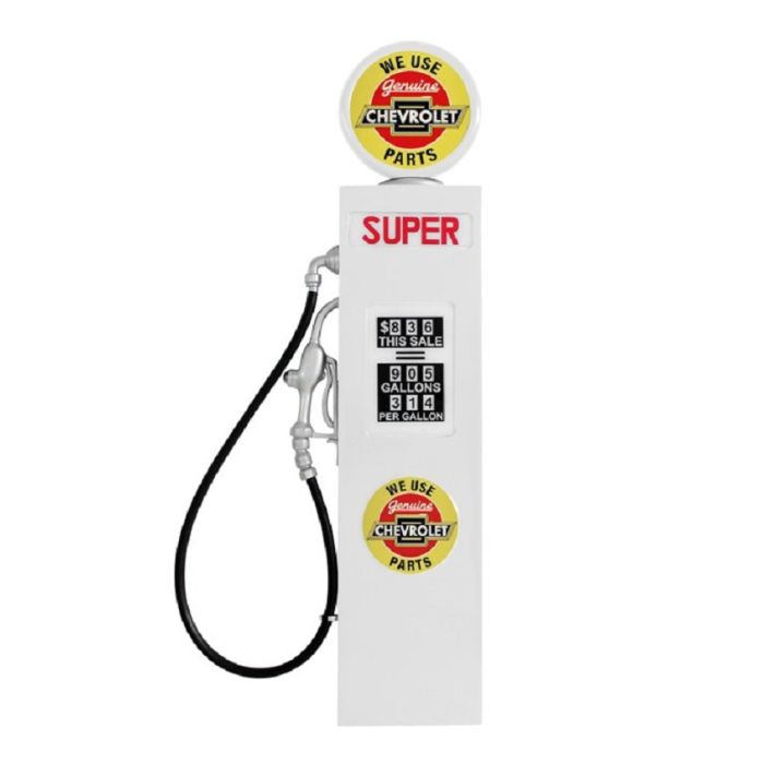Vintage Tankstelle Weiß als Wanddeko verkleinert Dekorationsfigur