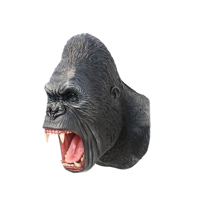 Schwarzer Gorilla lebensgroß Dekoköpfe & Büsten