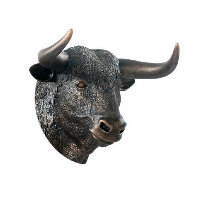 Bronze Stierkopf  lebensgroß Dekoköpfe & Büsten