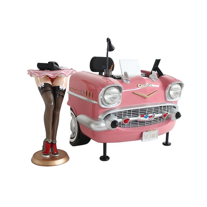 Schreibtisch Chevy Rosa  verkleinert Tisch