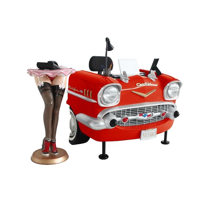Schreibtisch Chevy Rot verkleinert Tisch