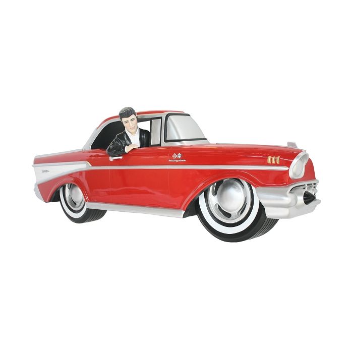 Wanddeko Chevy Rot mit Elvis verkleinert Dekorationsfigur