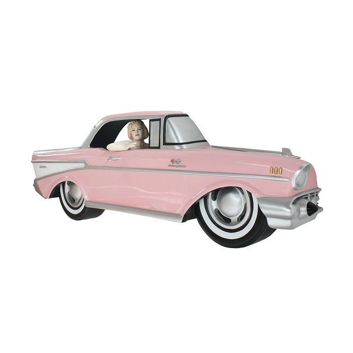 Wanddeko Chevy Rosa mit Marilyn verkleinert Dekorationsfigur