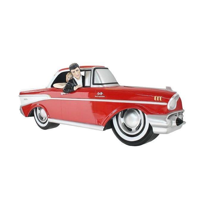 Wanddeko Chevy Rot mit Elvis und Marilyn verkleinert Dekorationsfigur