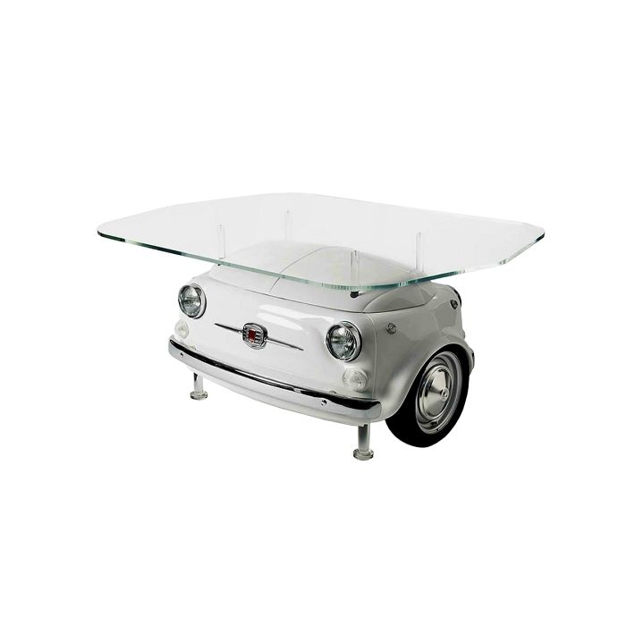Couchtisch Fiat 500 Weiß verkleinert Tisch