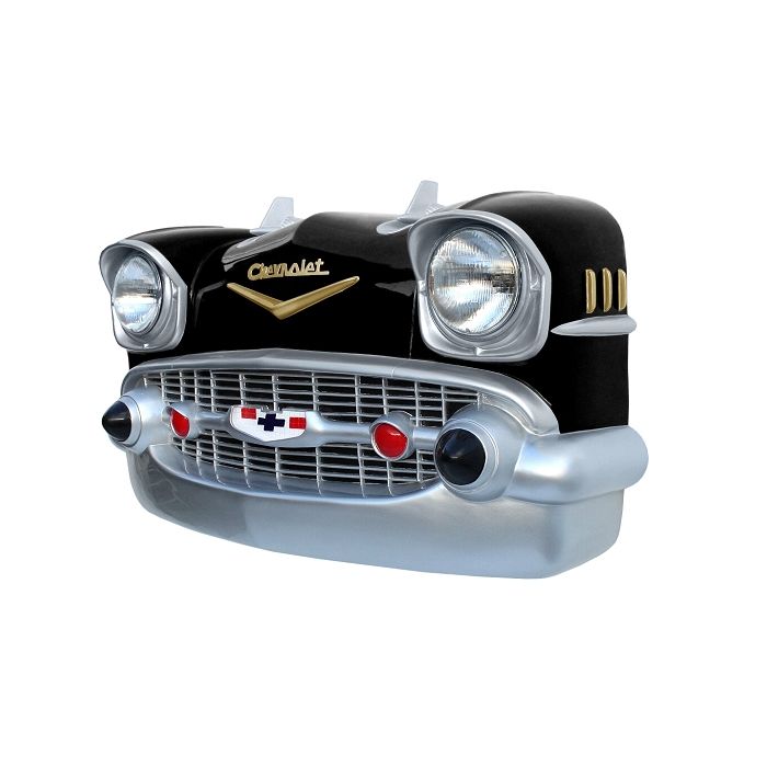 Wanddeko Chevy Front Schwarz verkleinert Dekorationsfigur