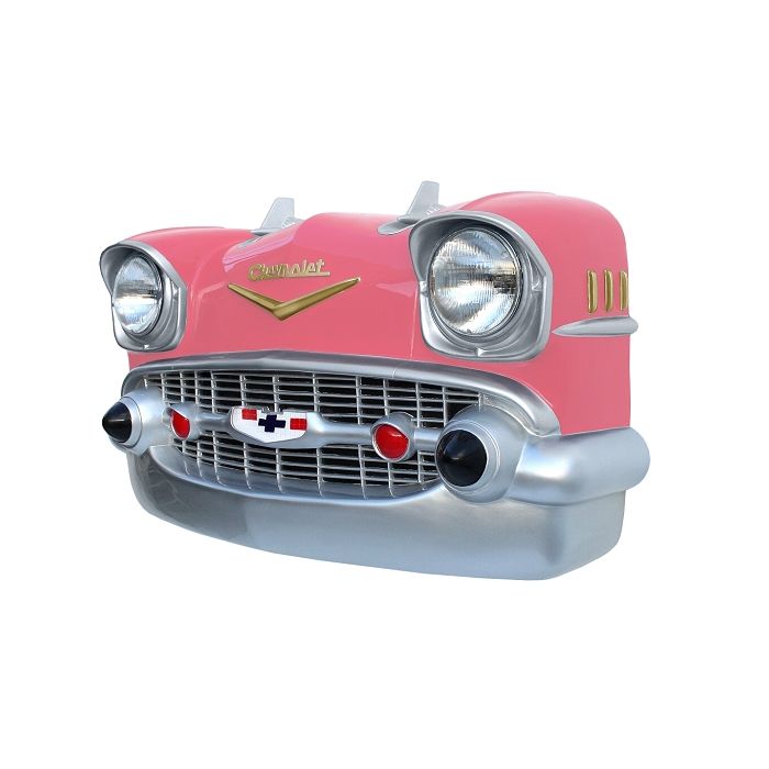 Wanddeko Chevy Front Rosa verkleinert Dekorationsfigur