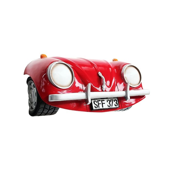 Wanddeko VW Rot verkleinert Dekorationsfigur