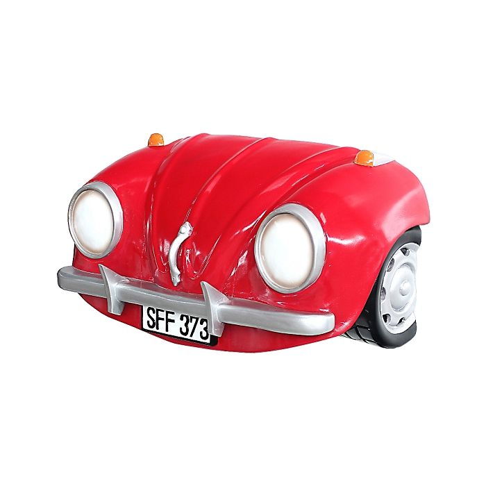 Wanddeko VW Rot verkleinert Dekorationsfigur