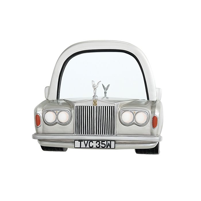 Spiegel Rolls Royce Silber mit Regal mit Emblem verkleinert Spiegel