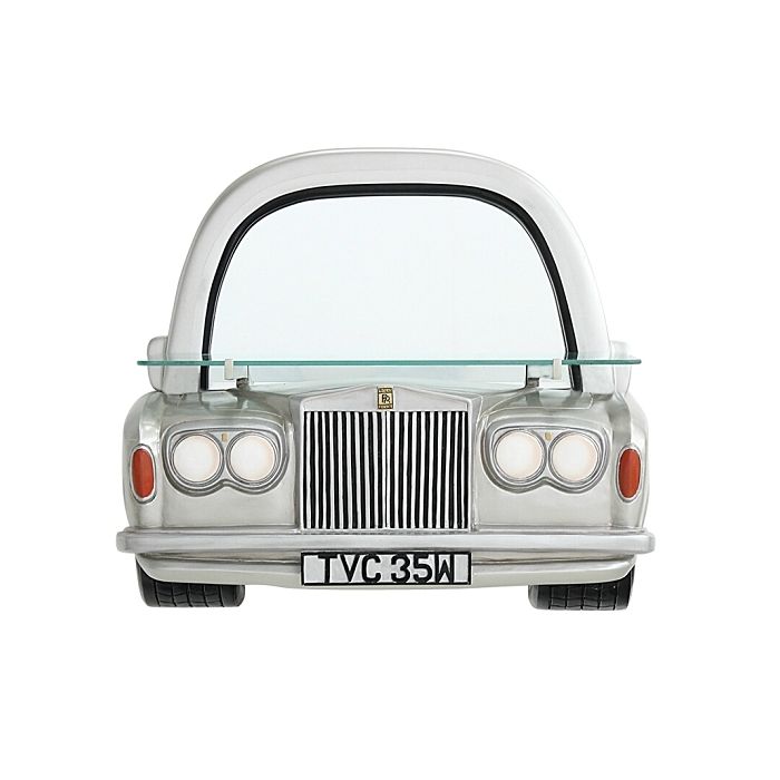 Spiegel Rolls Royce Silber mit Regal verkleinert Ablagemöglichkeit, Spiegel