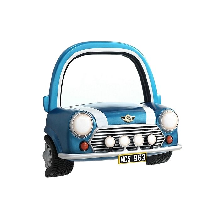 Spiegel Mini Cooper Blau verkleinert Spiegel